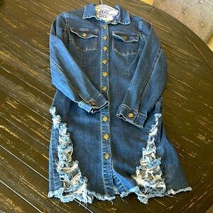 Fashion Nova denim long sleeve dress